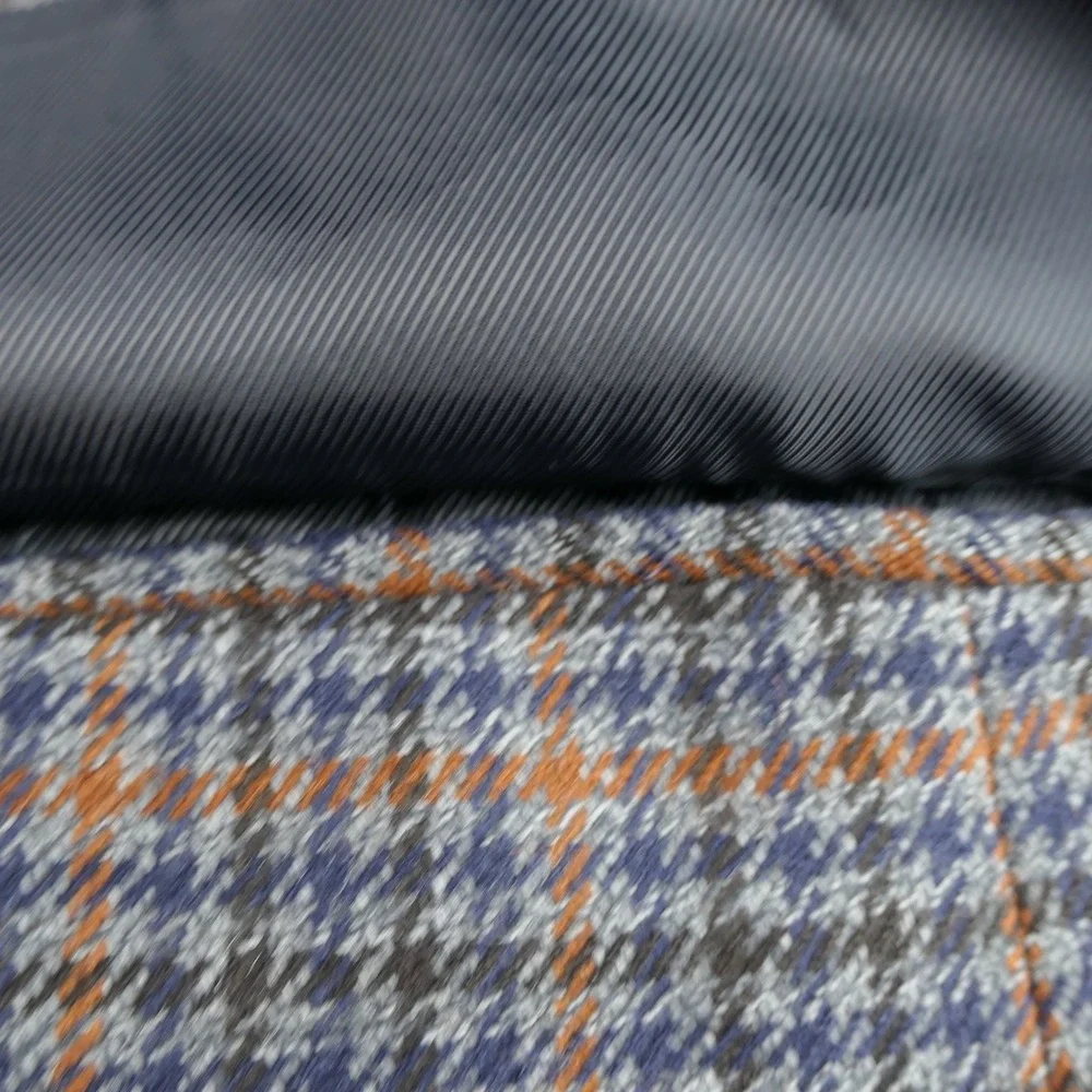 Stafford Sport Coat Men 44S Short Merino Wool Houndstooth Plaid Blazer Classic